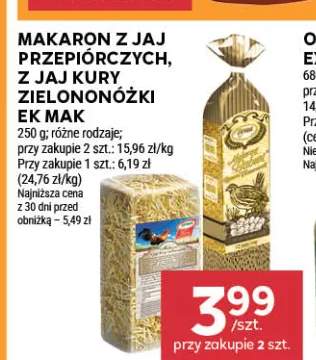 Makaron z jaj przepiórczych Ek Mak +1 wariant