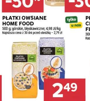 Płatki owsiane błyskawiczne Home Food +1 wariant