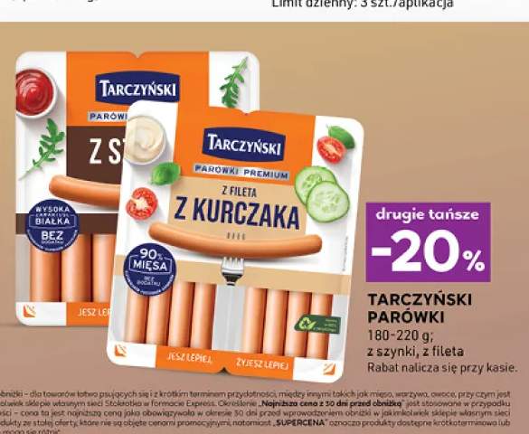 Parówki z szynki Tarczyński +1 wariant