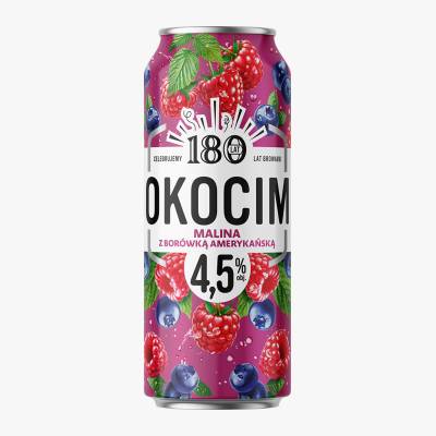 Piwo Okocim malina borówka 0,5l 4,5% puszka