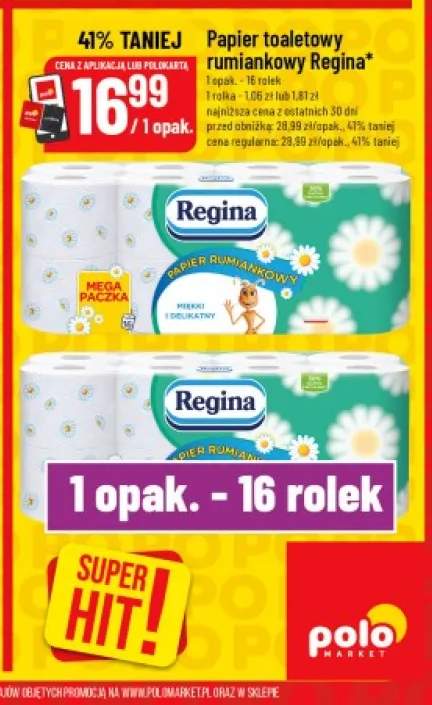 Papier toaletowy rumiankowy Regina 16-pak
