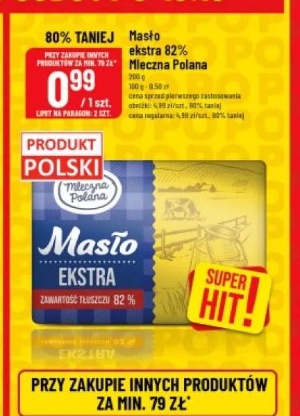 Masło ekstra Mleczna Polana 82%