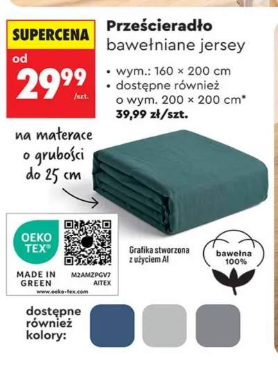 Prześcieradło bawełniane jersey 160x200 cm Smukee +1 wariant