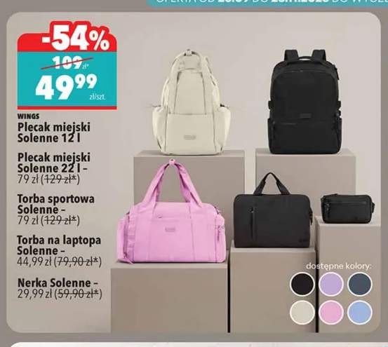 Plecak miejski Solenne 12 l Wings +4 warianty