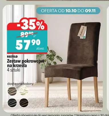 Zestaw pokrowców na krzesła 4 sztuki Restilo