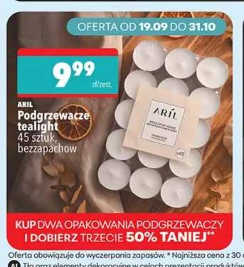 Podgrzewacze tealight bezzapachowe Aril