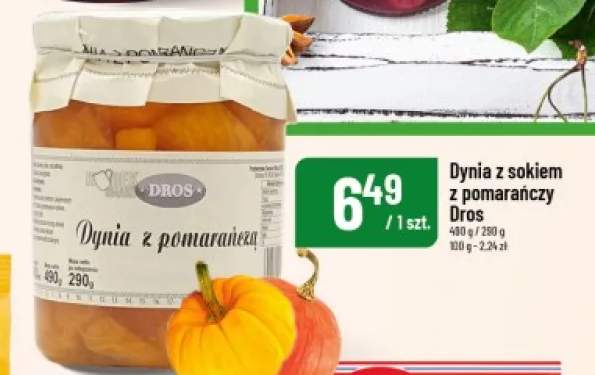 Dynia z sokiem z pomarańczy Dros