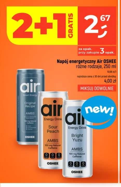 Napój energetyczny Air Oshee Original Recipe +2 warianty
