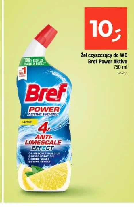 Żel czyszczący do WC Bref Power Aktive Lemon