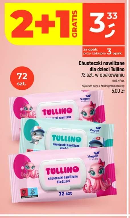 Chusteczki nawilżane dla dzieci Tullino