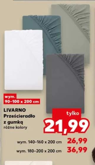 Prześcieradło z gumką Livarno 90-100x200 cm +2 warianty