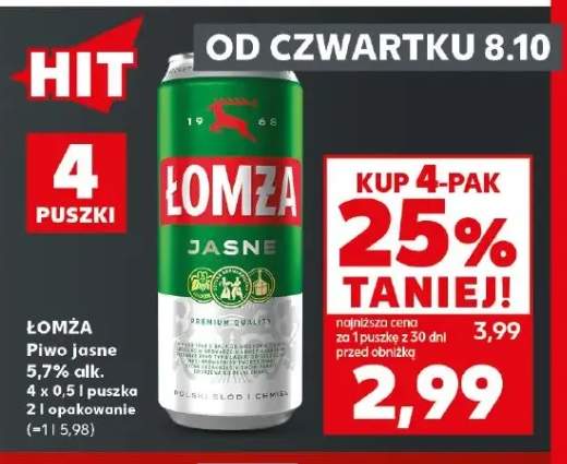 Piwo Łomża 5,7% 4-pak