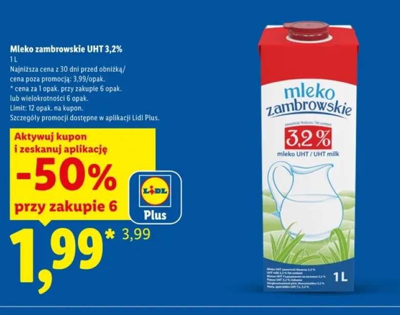 Mleko UHT Zambrowskie 3,2%