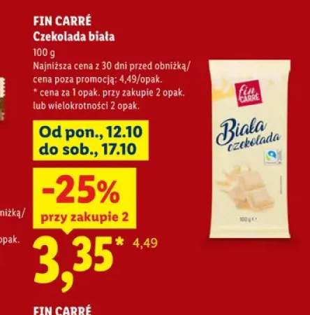 Czekolada biała Fin Carré