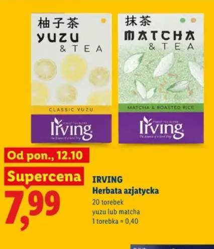Herbata azjatycka yuzu Irving +1 wariant