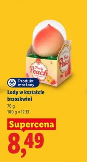 Lody w kształcie brzoskwini Frosty Peach