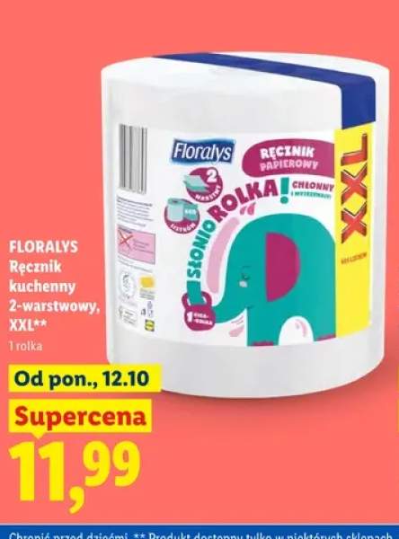 Ręcznik kuchenny 2-warstwowy XXL Floralys