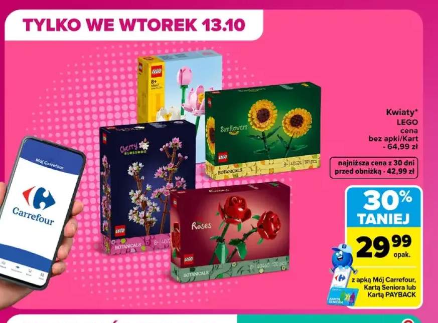 Klocki LEGO Kwiaty Roses 40460 +3 warianty
