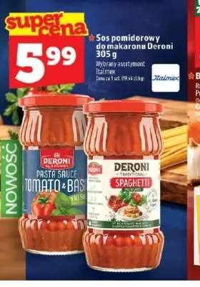 Sos pomidorowy do makaronu Deroni Tomato & Basil +1 wariant