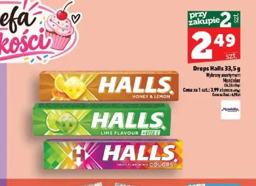 Drops Halls Honey & Lemon +2 warianty