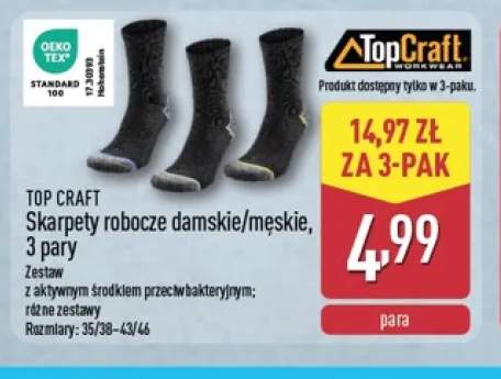 Skarpety robocze damskie/męskie 3-pak Top Craft