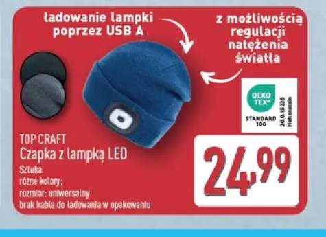 Czapka z lampką LED Top Craft