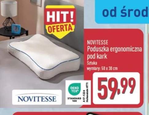Poduszka ergonomiczna pod kark 50x30 cm Novitesse