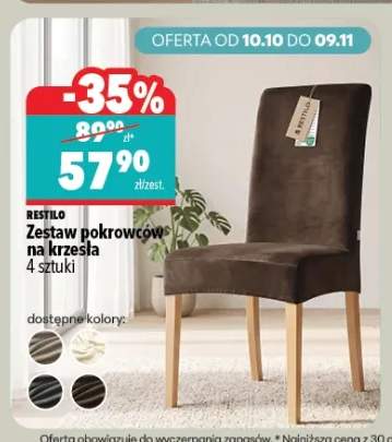 Zestaw pokrowców na krzesła 4 sztuki Restilo