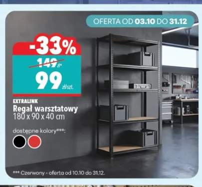 Regał warsztatowy 180x90x40 cm Extralink