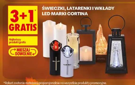 Świeczki, latarenki i wkłady LED Cortina