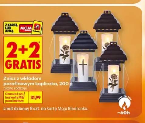 Znicz z wkładem parafinowym kapliczka