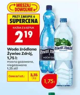 Woda źródlana niegazowana Żywiec Zdrój +1 wariant
