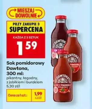 Sok pomidorowy Dawtona pikantny +2 warianty