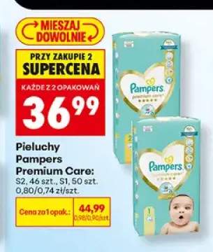 Pieluchy Pampers Premium Care S1 +1 wariant