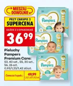 Pieluchy Pampers Premium Care S3 +2 warianty