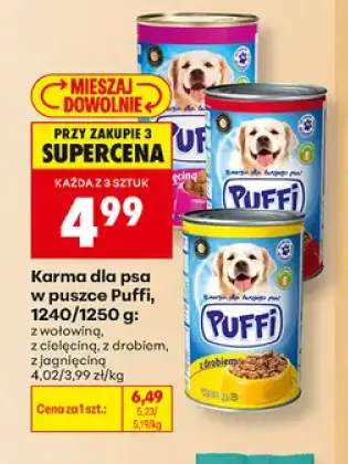 Karma dla psa w puszce Puffi z cielęciną +3 warianty