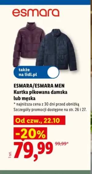 Kurtka pikowana damska Esmara +1 wariant