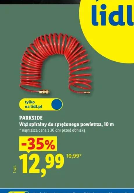 Wąż spiralny do sprężonego powietrza 10 m Parkside