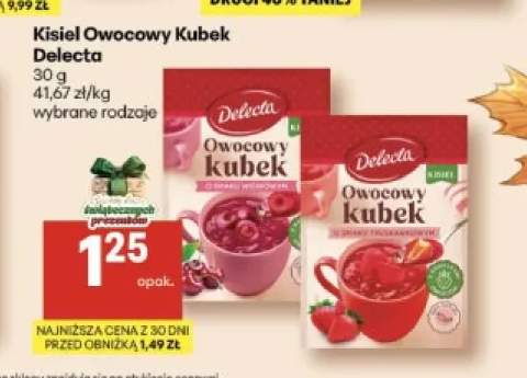Kisiel Owocowy Kubek Delecta o smaku truskawkowym +1 wariant