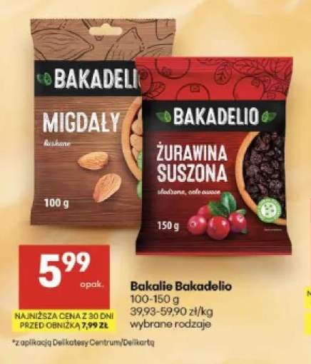 Bakalie Bakadelio żurawina suszona +1 wariant