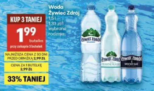 Woda niegazowana Żywiec Zdrój +2 warianty