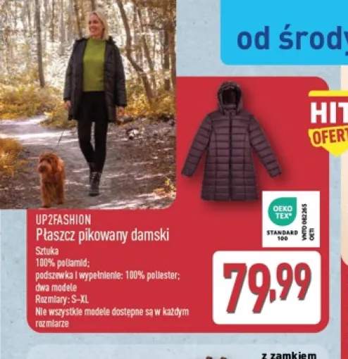 Płaszcz pikowany damski Up2fashion