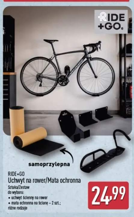 Uchwyt ścienny na rower RIDE+GO +1 wariant