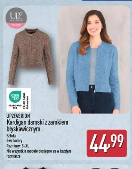 Kardigan damski z zamkiem błyskawicznym Up2fashion