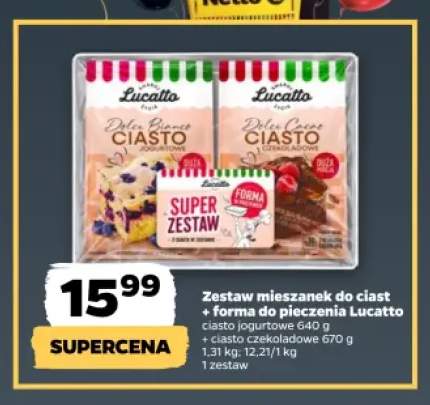 Zestaw mieszanek do ciast + forma do pieczenia Lucatto