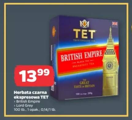 Herbata czarna ekspresowa TET British Empire +1 wariant