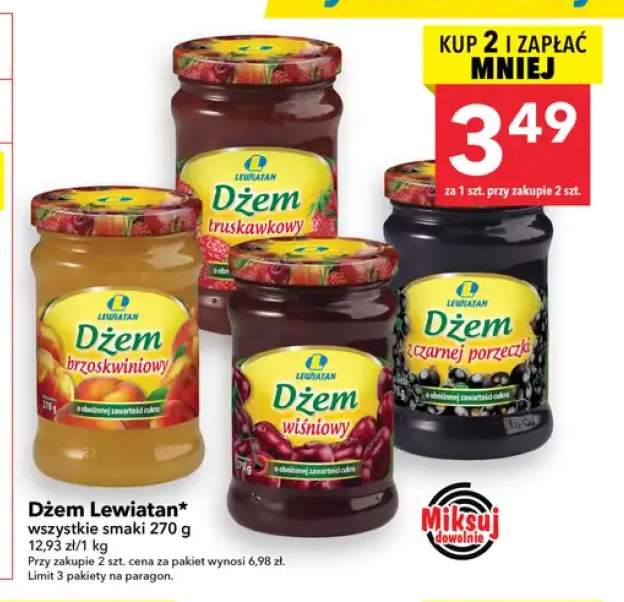 Dżem Lewiatan truskawkowy +3 warianty
