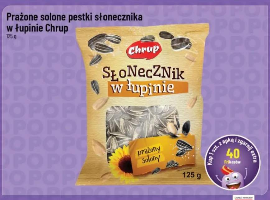 Prażone solone pestki słonecznika w łupinie Chrup