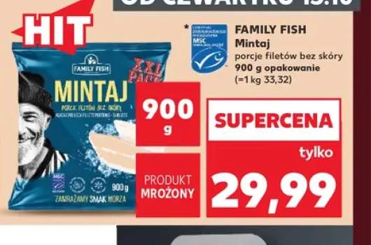 Mintaj porcje filetów bez skóry Family Fish