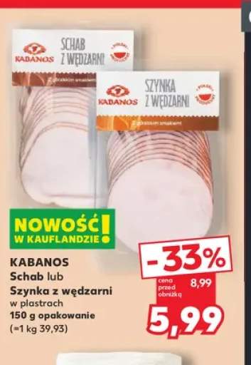 Schab z wędzarni w plastrach Kabanos +1 wariant